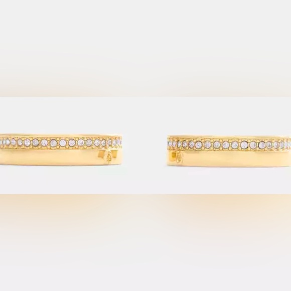 Coach Pavé Hoop Earrings - Picture 2 of 4